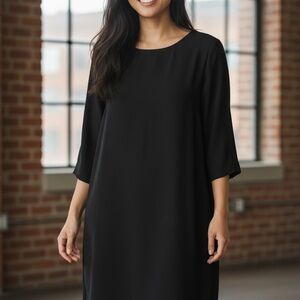 Forever 21 Black Midi Dress – Sleek, Stretchy & Stylish, Size Small